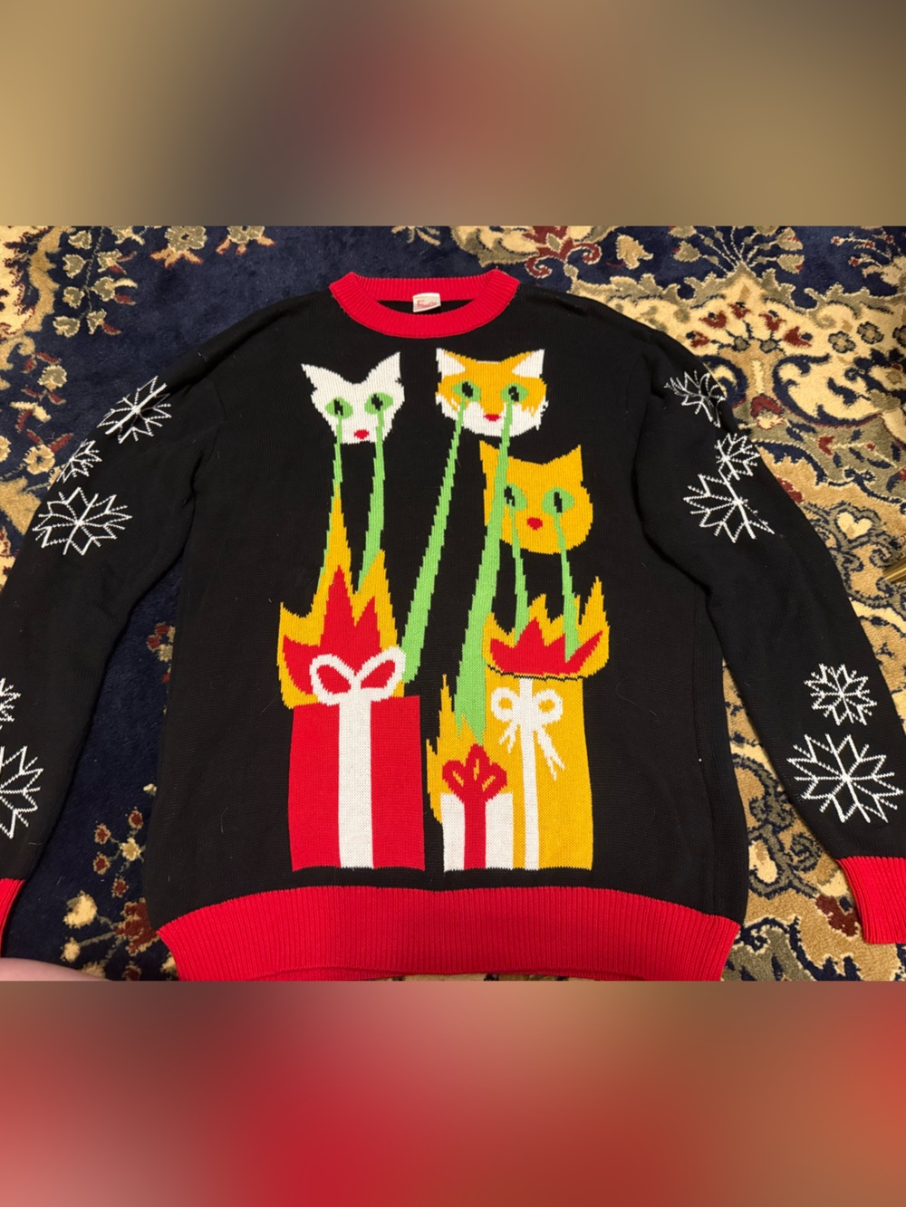 Cat Funny Holiday Knit Sweater